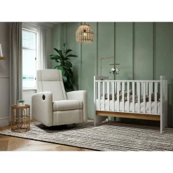 Rocking and Swivel Armchair Nelly - Breather Driftwood / Black