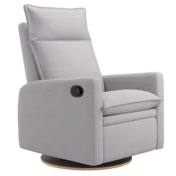 Rocking and Swivel Armchair Arya - Como Dove Grey