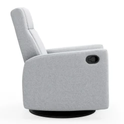 Rocking and Swivel Armchair Nelly - Arlo Heather Silver / Black