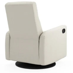 Rocking and Swivel Armchair Nelly - Henequen Stain-resistant fabric