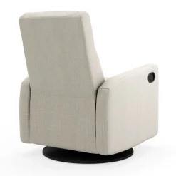 Rocking and Swivel Armchair Nelly - Nubia Ivory / Black