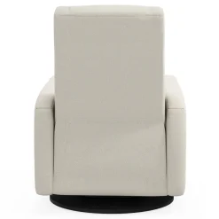 Rocking and Swivel Armchair Nelly - Henequen Stain-resistant fabric - Motorized Electric