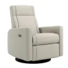 Rocking and Swivel Armchair Nelly - Como Sand / Black - Motorized Electric