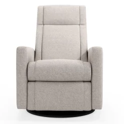 Rocking and Swivel Armchair Nelly - Arlo Pearl / Black