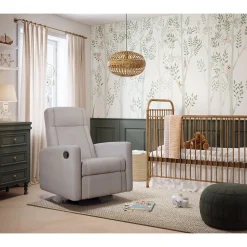 Rocking and Swivel Armchair Nelly - Arlo Pearl / Black