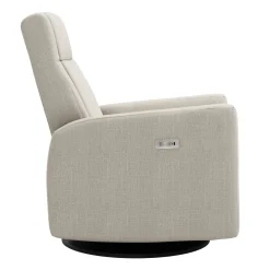 Rocking and Swivel Armchair Nelly - Nubia Ivory / Black - Motorized Electric