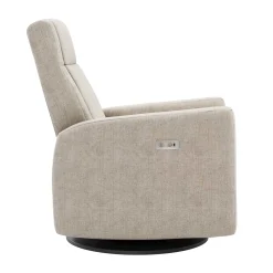 Rocking and Swivel Armchair Nelly - Breather Driftwood / Black - Motorized Electric