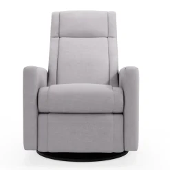 Rocking and Swivel Armchair Nelly - Como Dove Grey / Black