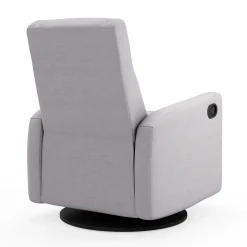 Rocking and Swivel Armchair Nelly - Como Dove Grey / Black