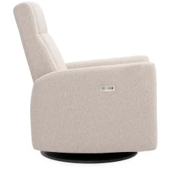 Rocking and Swivel Armchair Nelly - Beyond Sheep Vanilla / Black - Motorized Electric