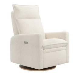 Rocking and Swivel Armchair Arya - Puppy Pearl - Motorized Electric