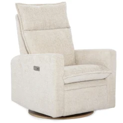 Rocking and Swivel Armchair Arya - Puppy Sand - Motorized Electric