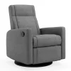 Rocking and Swivel Armchair Nelly - Nexus Charcoal / Black