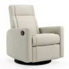 Rocking and Swivel Armchair Nelly - Como Sand / Black