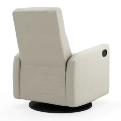 Rocking and Swivel Armchair Nelly - Como Sand / Black