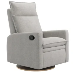 Rocking and Swivel Armchair Arya - Nubia Silver