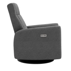 Rocking and Swivel PowerArmchair Nelly - Nexus Charcoal / Black - Motorized Electric