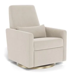 Rocking Glider Recliner Armchair Grano - Dune / Gold