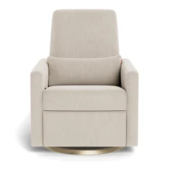 Rocking Glider Recliner Armchair Grano - Dune / Gold