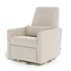 Rocking Glider Recliner Armchair Grano - Dune / Gold
