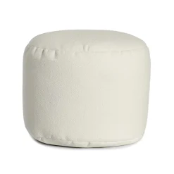 Round Ottoman And Footrest-Bla