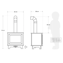 Rustik Fireplace - Naturel/Pink