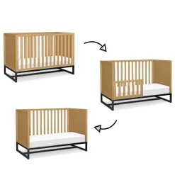 Ryder 3-in-1 Convertible Crib - Honey