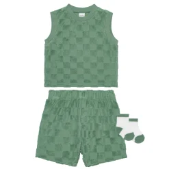 Sage Terry Short Set 3-24m