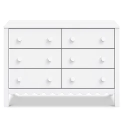 Sammy Scallop 6-Drawers Dresser - White