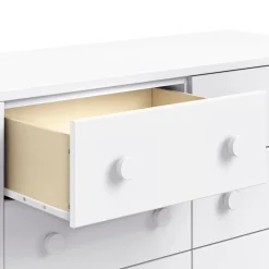 Sammy Scallop 6-Drawers Dresser - White
