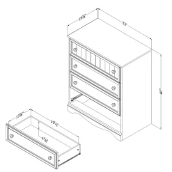 Savannah 4-Drawer Chest - Pure White