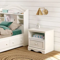 Savannah 1-Drawer Nightstand - Pure White