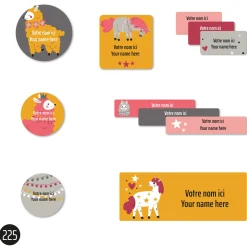 School Name Labels - Llamas