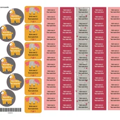 School Name Labels - Llamas
