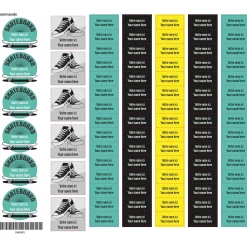 School Name Labels - Skateboard