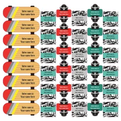 School Name Labels - Skateboard