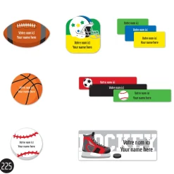 School Name Labels - Sports