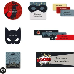 School Name Labels - Superheros