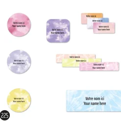 School Name Labels - Tie-Dye 1