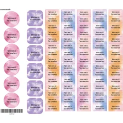 School Name Labels - Tie-Dye 1