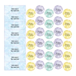 School Name Labels - Tie-Dye 1