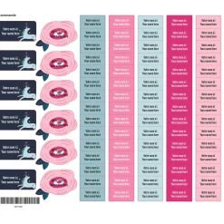 School Name Labels - Unicorns and Flowers