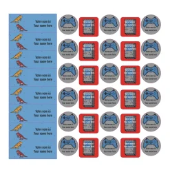 School Name Labels - Video Games Dino