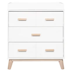 Scoot 3-Drawer Changer Dresser - White / Washed Natural