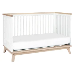 Scoot 3-in-1 Convertible Crib - White / Washed Natural
