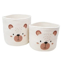 Set of 2 Baskets Teddy Bear