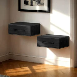 Set of 2 Nightstands - Primo Black Oak