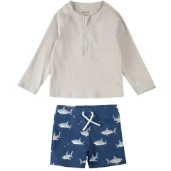 Sharks 2 Piece Long Sleeve Swimsuit 6-24m