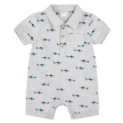 Sharks Polo Romper 3-24m