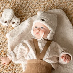 Sherpa Teddy Bear Gift Set For Baby (4 accessories)